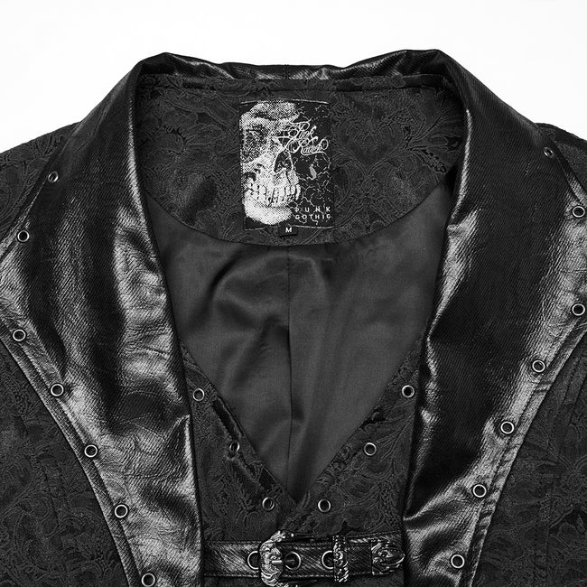 Gothic jacquard lapel vest
