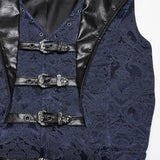Gothic jacquard lapel vest