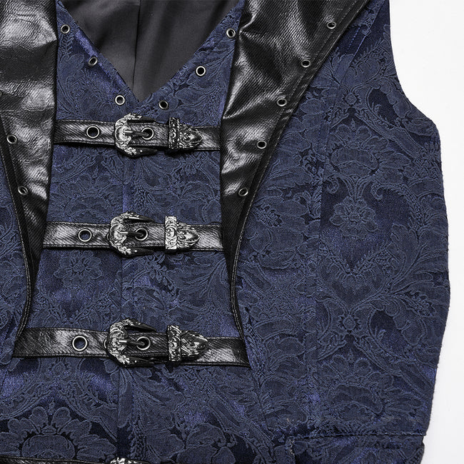 Gothic jacquard lapel vest