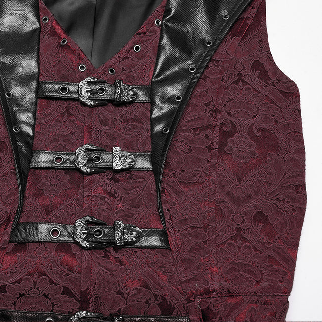 Gothic jacquard lapel vest