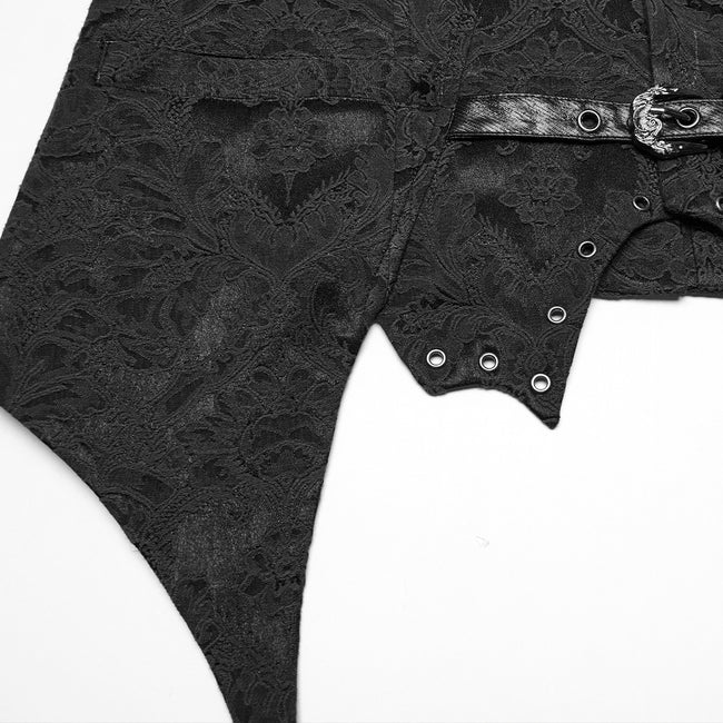 Gothic jacquard lapel vest