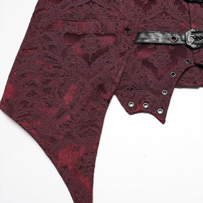 Gothic jacquard lapel vest