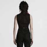 Punk skeleton silhouette vest