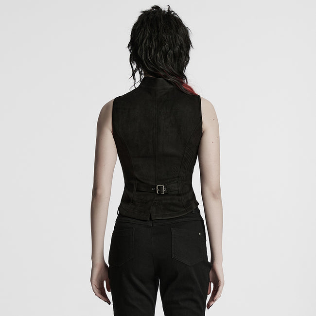 Punk skeleton silhouette vest