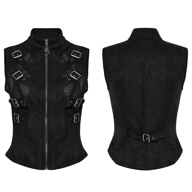 Punk skeleton silhouette vest