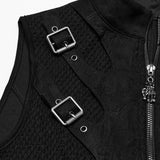 Punk skeleton silhouette vest