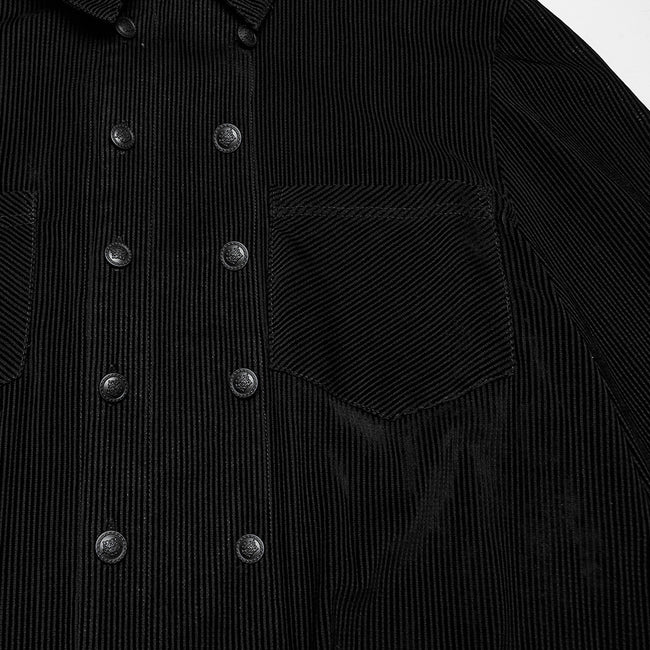 Goth striped flocking shirt