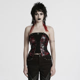 Punk drawstring tube top