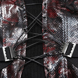 Punk drawstring tube top