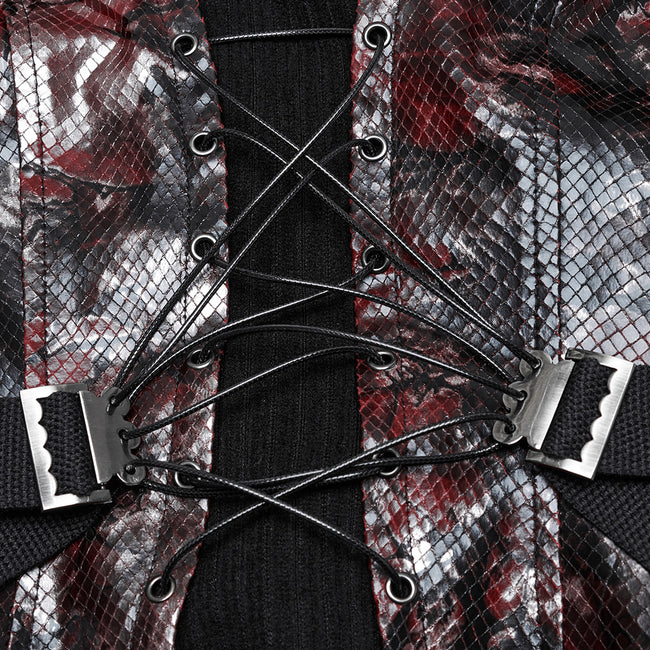 Punk drawstring tube top