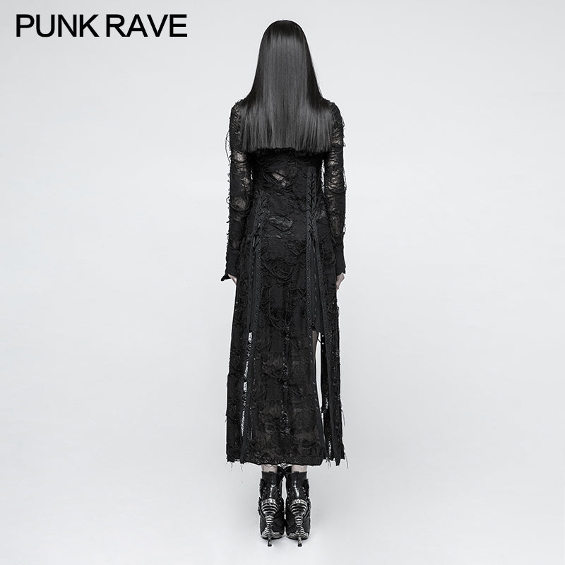 Gothic BIGフーディ Black Oversized Gothic Punk Hoodies - Black American Vintage