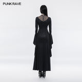 Gorgeous Black High Split Lace Gothic Dress