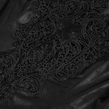 Gorgeous Black High Split Lace Gothic Dress