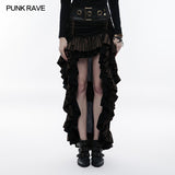 Steampunk Cotton And Linen Layered Punk Skirt