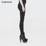 Plus Size Punk Pants Elastic Slim Fit Printing Leggings For Women
