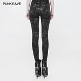 Plus Size Punk Pants Elastic Slim Fit Printing Leggings For Women