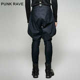 Military Elastic Twill Denim Baggy Gothic Pants For Men