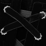 Gothic Gorgeous Velvet & Lace Steel Boned Overbust Corset