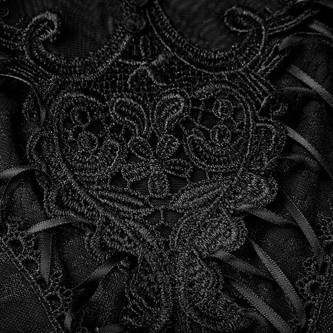Gorgeous Drawstring Sleeveless Gothic T-shirt For Women