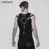 Personality Punk Leather Cross Shoulder Strap Suspenders Accessories