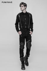 Personality Punk Leather Cross Shoulder Strap Suspenders Accessories