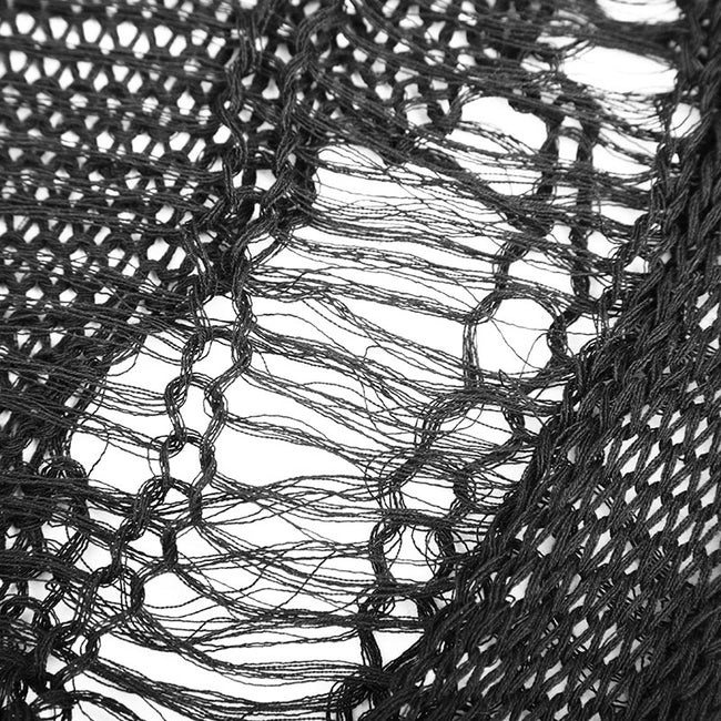 Loose Mesh Ripped Hole Tattered Distressed Knit Sweater Top