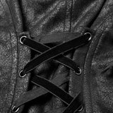 Gothic Stand/Lapel Collar Dark High-low Coat