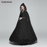 Gothic Hooded Chiffon Cape Long Coat