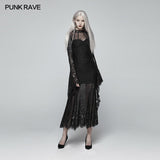 Gothic Daily Wear Long Sleeves Lace Dress