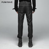 Men Simple Daily Wear Gothic Trousers