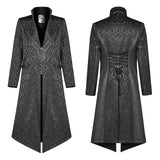 Gothic Vintage Jacquard V-neck Mid-length Coat
