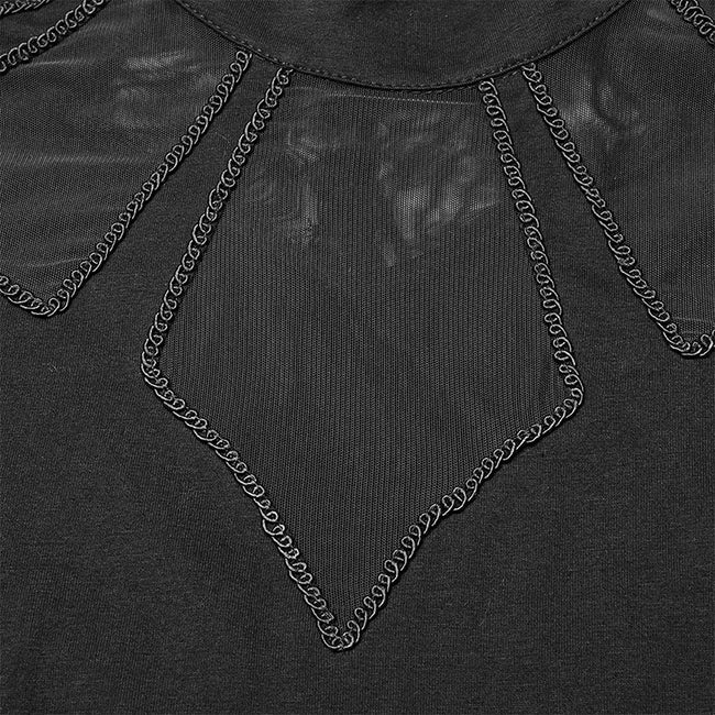 Gothic Hollow-out Long Sleeve T-shirt For Women