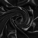Gothic Daily Women Long Sleeve Velvet High-low Long Dress With Lace
