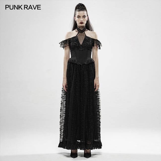 Gothic Gorgeous Off Shoulder Lace Dress