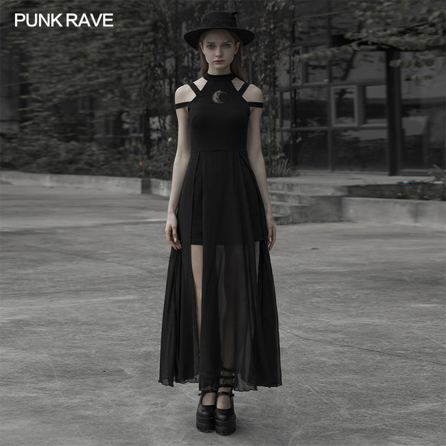 Embroidered mid-length dress