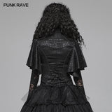 Gothic High Collar Long Sleeve Shawl Lace Shirt