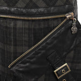 Gingham Man Above-the-knee Sheath Black Punk Skirt