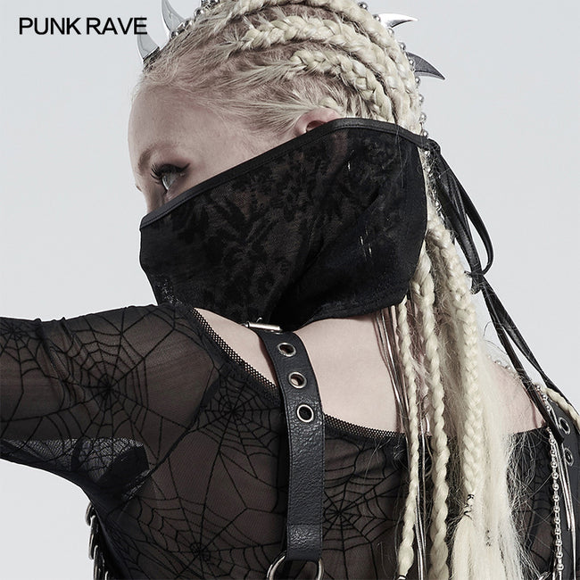 Gothic jacquard triangular face kerchief