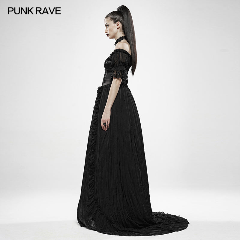 black feather off the shoulder dress Black Feather Off-the-shoulder Slit Celebrity Prom Dress