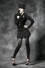 Women's Victorian Style Sexy Leather Gothic Leggings With Lace