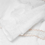 Men Gothic Partial Placket Lotus Leaf Loose Shirt With Standing Collar