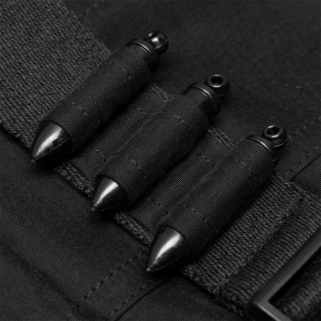 "Hardcore Girl" series military asymmetrical placket slip dress