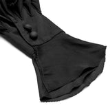 Rococo v-neck shirt with pleated bubble sleeves