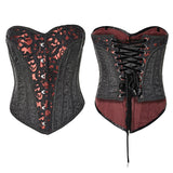3D Flowers Printed Sexy Gothic Accessiories Adjustable Elastic Waist Corset