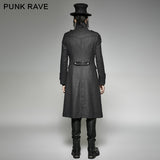 Vintage Long Gothic Trench Coats For Men