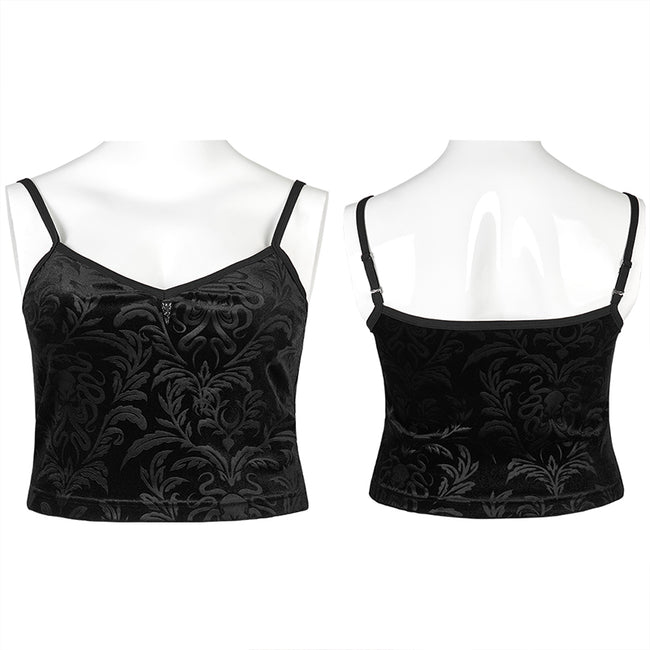 Goth Velvet Octopus Print Sling