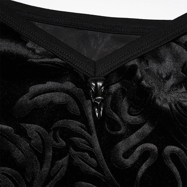 Goth Velvet Octopus Print Sling
