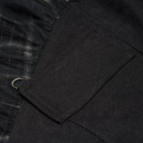 "PUNK" series mesh stitched plaid high-waisted skirt