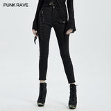 Punk blood dark denim women trousers