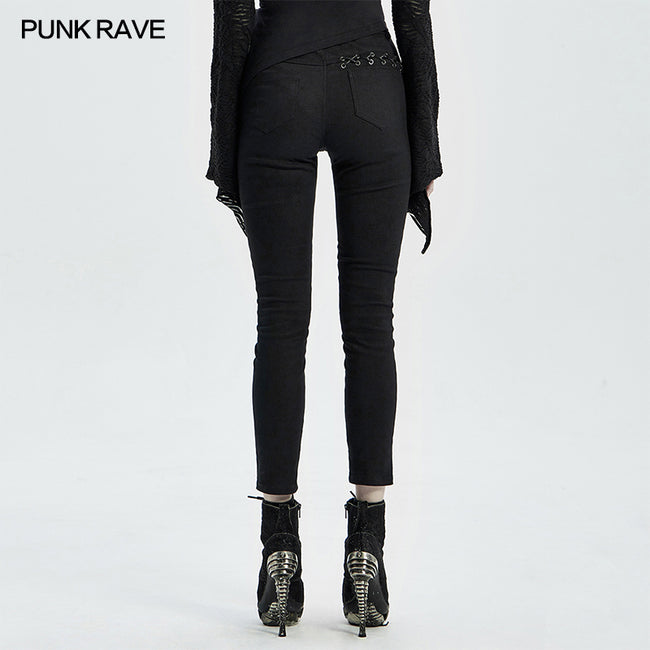 Punk blood dark denim women trousers